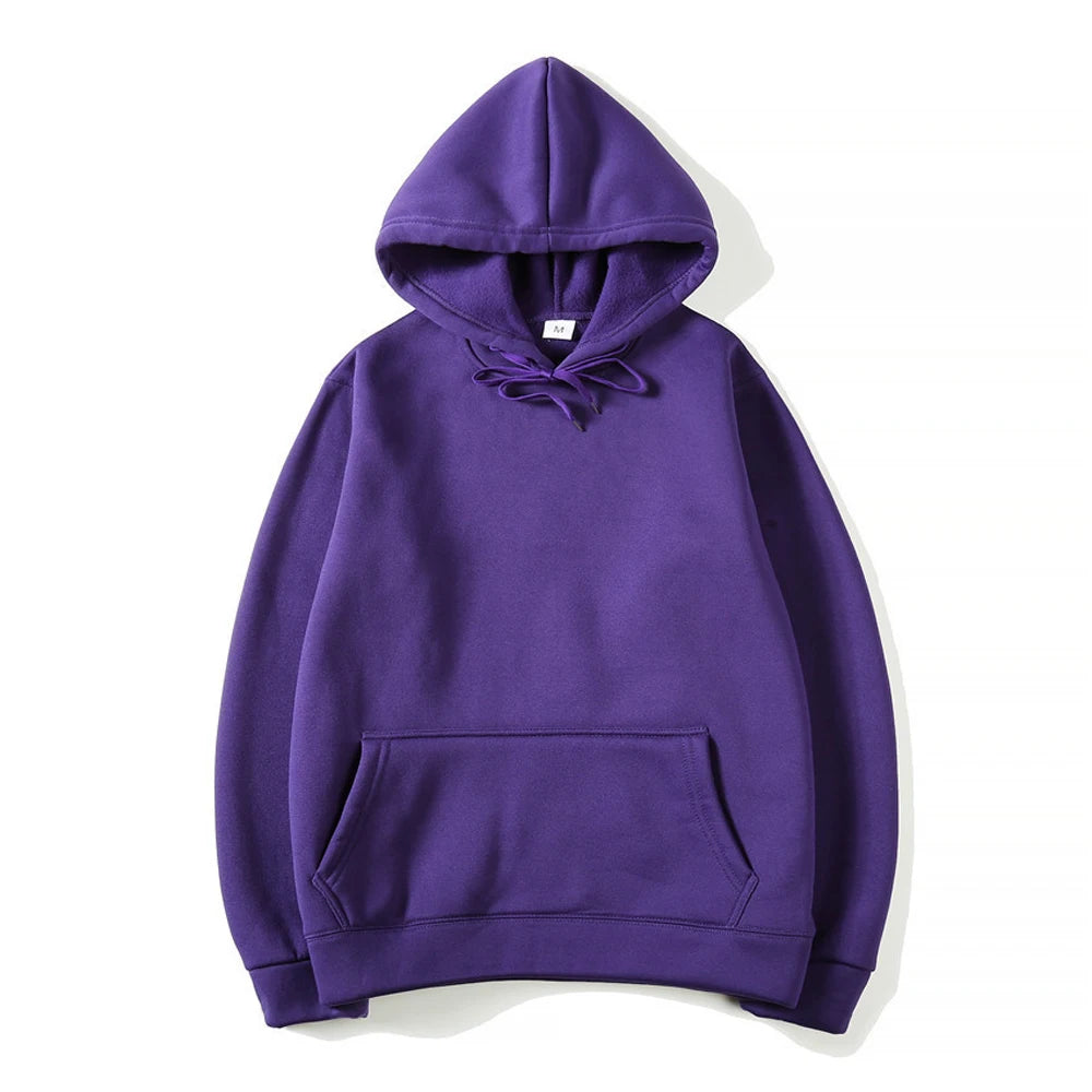 Hoodie homme à capuche – Coloris unis et coupe régulière