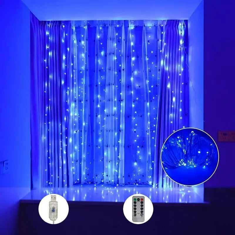 Guirlande LED Rideau 8 Modes – Télécommande