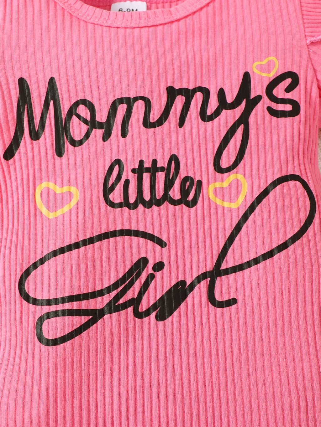 Newborn Baby Set - Mom's Girl Letter Printed jumpsuit+Cowboy Skirt 2Pcs/ Set Suitable for Cute Baby Girls 0-18 Months Summer Set