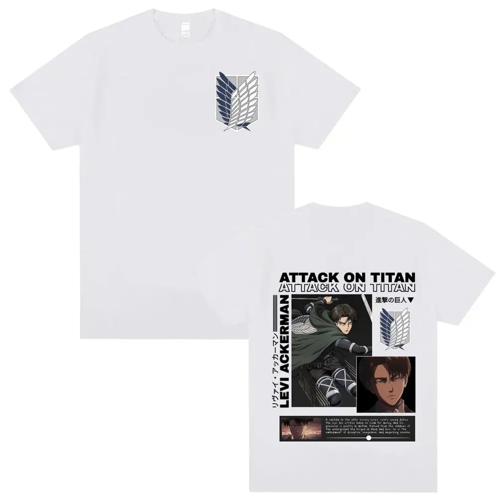 T-shirt Levi Ackerman Attack on Titan – Style vintage