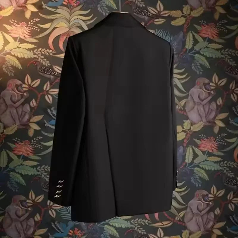 Blazer Femme Style Coréen – Veste Tailleur Élégante Col V Printemps Automne