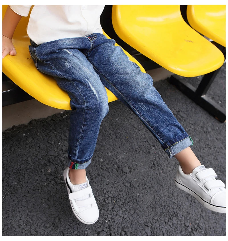 IENENS Kids Boys Clothes Jeans Pants Children Wears Denim Clothing Infant Baby Trousers Bottoms 4 5 6 7 8 9 10 11 Years