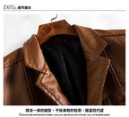Veste homme en simili-cuir PU – Col à revers et coupe ajustée