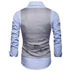 Dress Vests For Men Slim Fits Mens Suit Vest Male Waistcoat Gilet Homme Casual Sleeveless Formal Business Vest chaleco hombre
