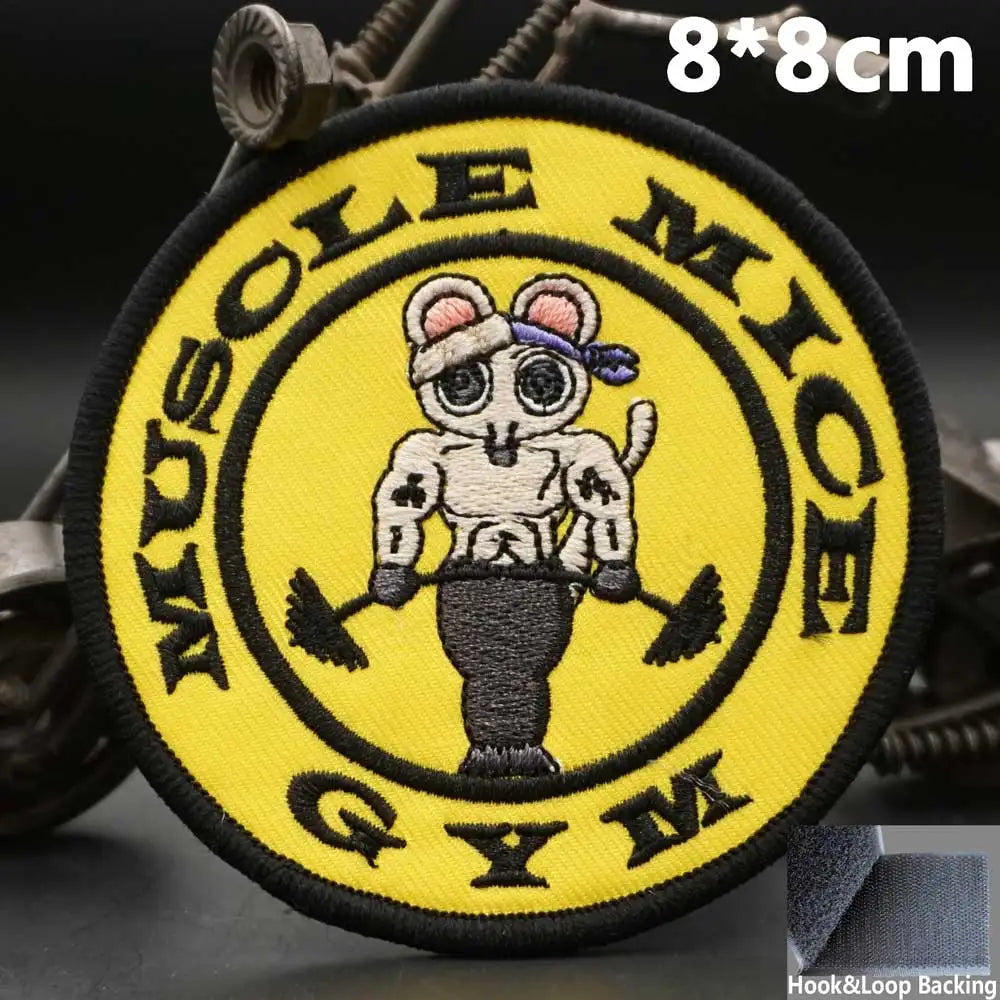 Patch brodé haltérophilie — À coudre sur vêtements, sacs et casquettes