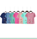 Pyjama Pour Femme Casual Cotton Linen Sleepwear Set Vintage Printed