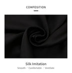 Elegant Satin Solid Pajamas Set Short Sleeve Lapel Buttons Top And