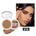 QIBEST Single Color Bronzer Contour Palette Face Shading Grooming Powder Lasting Matte Nose Shadow Highlight Blush Face Makeup