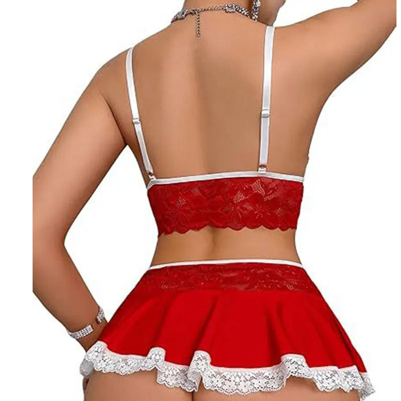 Cosplay Uniform Nurse Maid Uniform Sexy Crotchless Mini Skirt Lace Bra Kit Garters Sets Sexy Outfit Lingerie Erotic Costumes