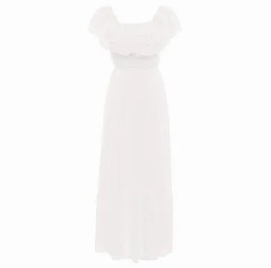 2024 Summer ruffle bohemia chiffon dress vestidos femininos tropical girl long dress vestidos robe femme