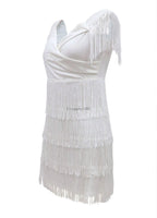 Robe de soirée femme à franges