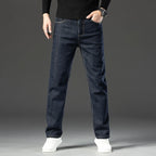 2026 Winter Fleece Thick Warm Men Jeans Slim Skinny Stretch Straight Classic Version of  Denim Plush Pants Male Brand Clothing