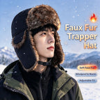 Unisex Warm Men's Women Trapper Cap Aviator Trooper Earflap Winter Flaps Ski Hat New Er Hats Russian Faux Fur Hats
