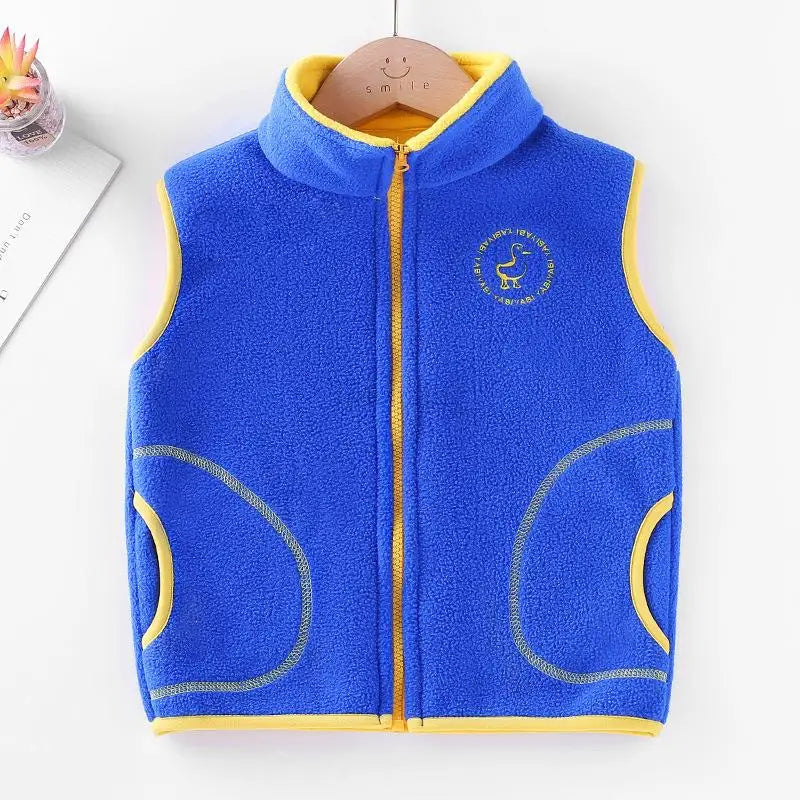 Manteau Polaire Enfant À Capuche – Double Polaire Chaud Zipé 2-14 Ans