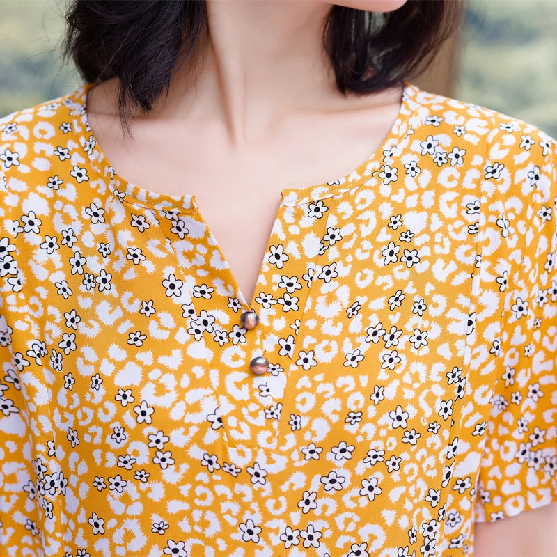 New Hot Fashion 2025 Casual Print Women Summer Dresses For Women Clothing Cotton Vintage Dress Plus Size