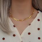 Bijoux dorés à chaîne torsadée – Collier, bracelet ou ensemble