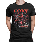 Men's FNAFS Vintage  Foxy   T Shirt  Pure Cotton Clothes Amazing Short Sleeve Crew Neck Tees Graphic T-Shirt