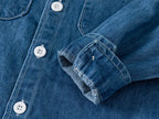 100% Cotton Boys Demin Shirt Kids Coat Toddlers 2 to 3 4 5 6 7 Years Dark Blue Boy Jean Jacket Spring Autumn Children's Clothing