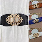 Fashion Women Retro Elastic Stretchy Dress Narrow Waist Belts Dress
