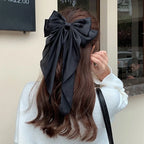 Barrette grand nœud à longs pans – Effet satiné