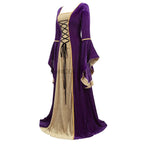 Women Renaissance Irish Deluxe Velvet Dress Victorian Medieval Long