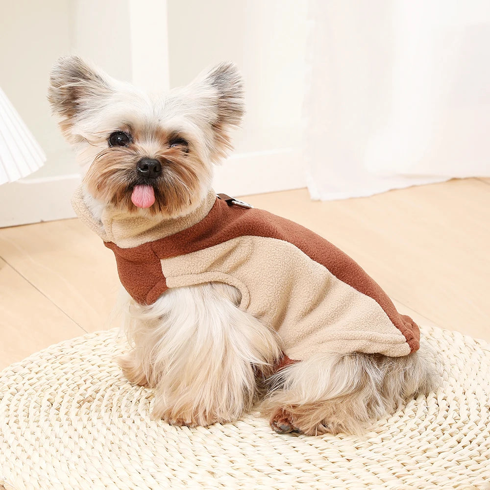 Veste Polaire Chien Chat – Manteau Chaud Chihuahua Bouledogue Carlin XS-XL