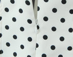 YENKYE French Style Retro Polka Dot Deep V Halter Dress Women Sexy