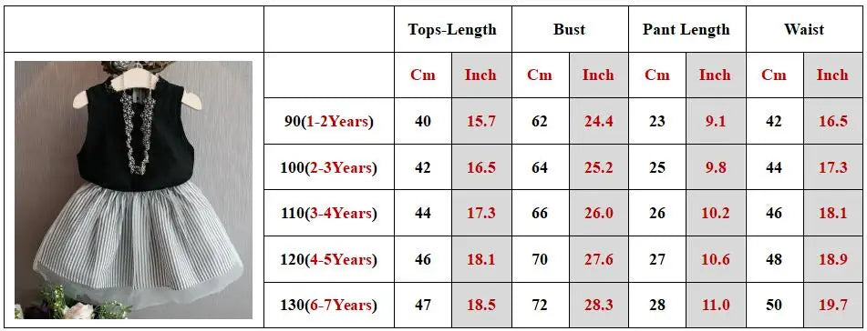 Kids Girl Clothes Set Infant Clothing Sleeveless Vest+Skirts 2Pcs Clothing Set Fashion Toddler Costume Children 0-7Year BC1383