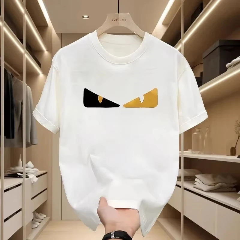 High-quality Summer Trend Hot-selling New Men's Casual Short-sleeved Fashion with Hand-painted Printed Couple T-shirt Breathable
