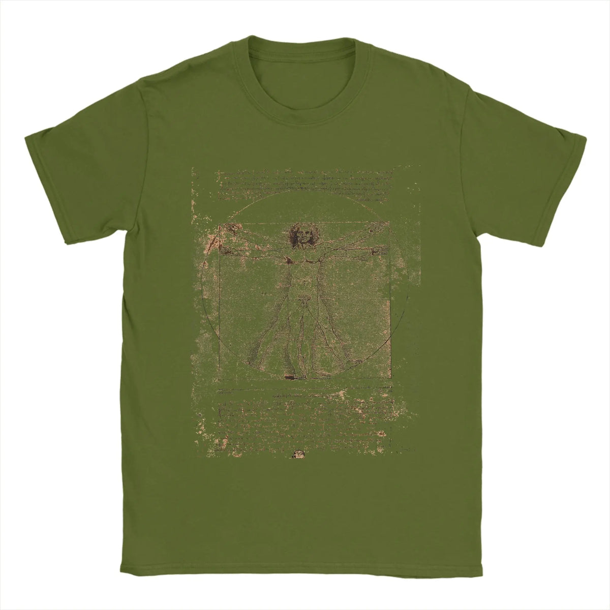T-shirt Vitruve de Léonard de Vinci – Imprimé artistique en coton