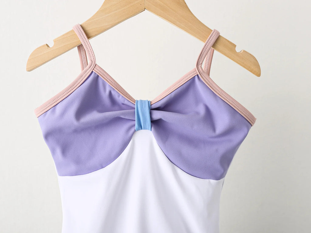 Enfant Ballet Tights Dance Suspenders Contrasting Color Vests Training Clothes Enfants Ballets Professional Gymnastics Clothes