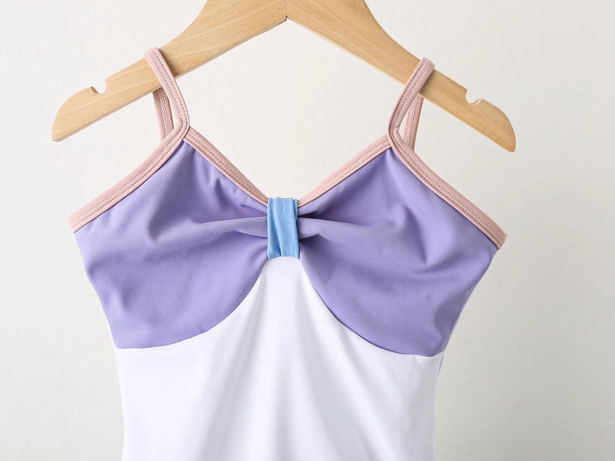 Enfant Ballet Tights Dance Suspenders Contrasting Color Vests Training Clothes Enfants Ballets Professional Gymnastics Clothes