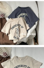 Pure Cotton Kids T-shirt Summer Clothes Short Sleeved Tops Tees Children Costume Fashion Cartoon Boys T Shirts Round Collar