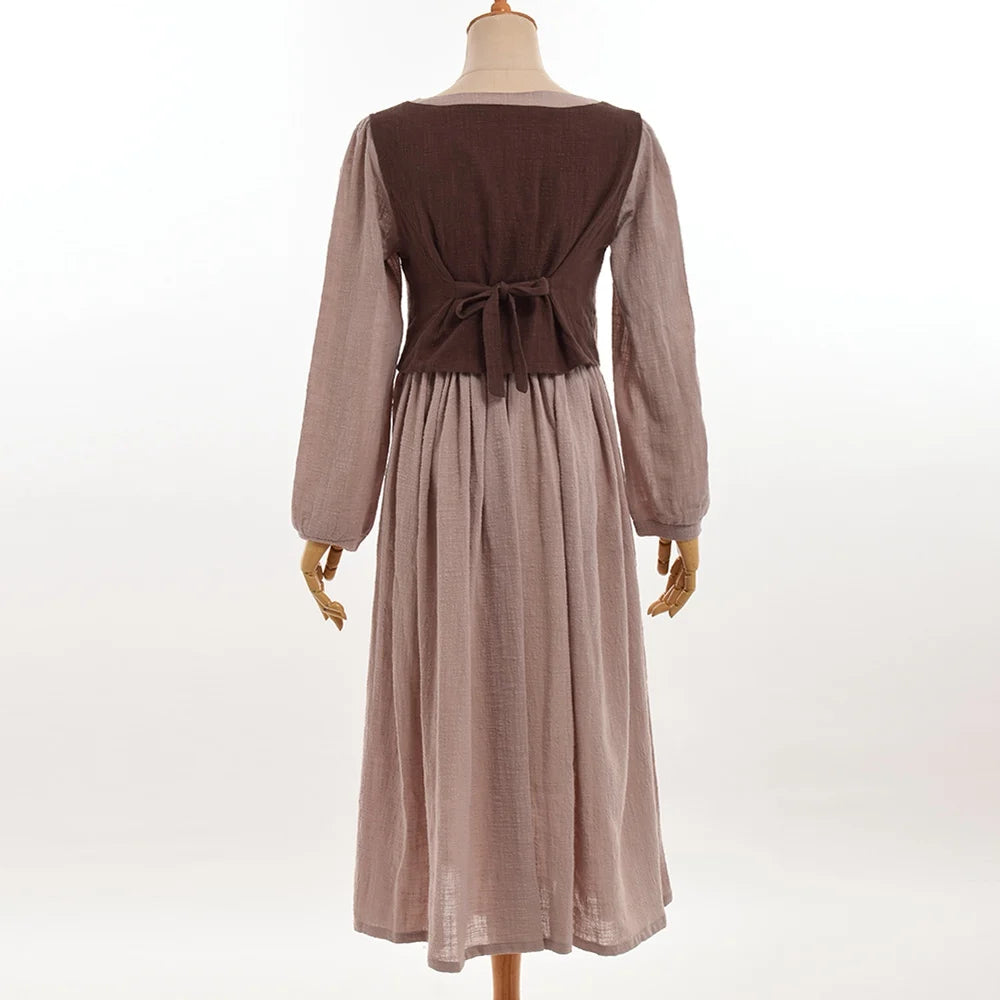Robe Victorienne Vintage Manches Longues