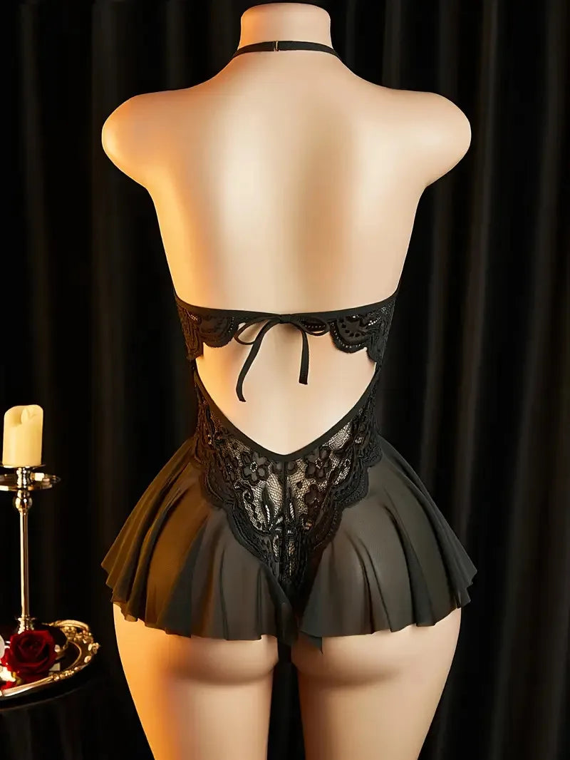Desire Night Erotic Costumes Sexual Temptation With Open Crotch Women Lingerie Hot Dress Babydoll Sex Bodysuit 18 xxx Underwear