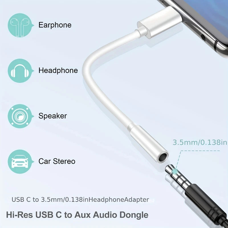 Adaptateur USB-C vers Jack 3.5mm Audio