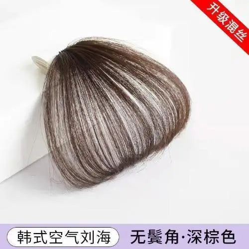 Fake Air Bangs Hair Clip-In Extension Synthetic Hair Fake Fringe Natural False Hairpiece Women Clip in Bangs Hair Styling Tools
