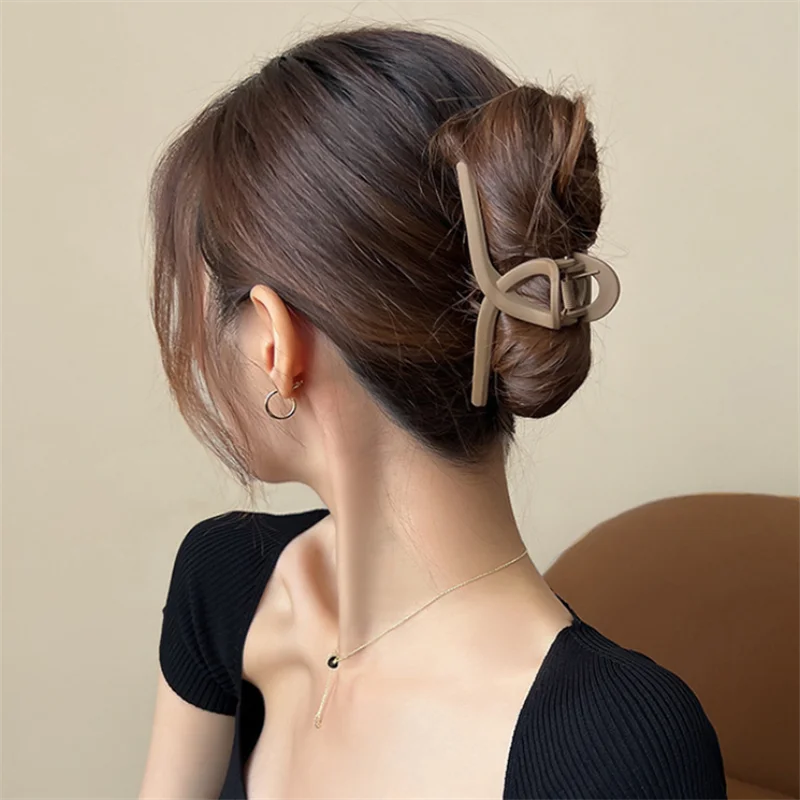 New large pan hair clip net red hair clip women's back hair clip hair volume more shark clip headwear