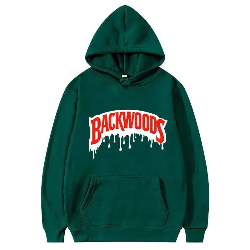 Dripping Backwoods Hoodies Men Fashion Letter Graphic Printed Sweatshirts Women Casual Cool Harajuku Streetwear Hooded Pullovers
