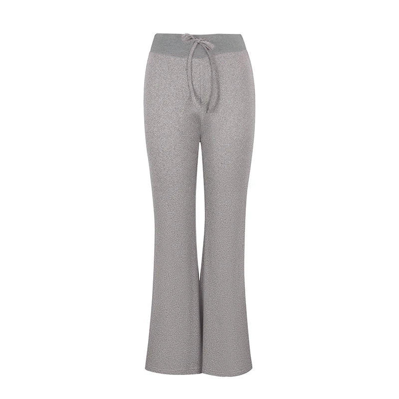 Summer New Women's Trousers Streetwear Fashion Casual Slim Versatile Lace-up Trousers Solid Sexy Elegant Female Pants Clothing