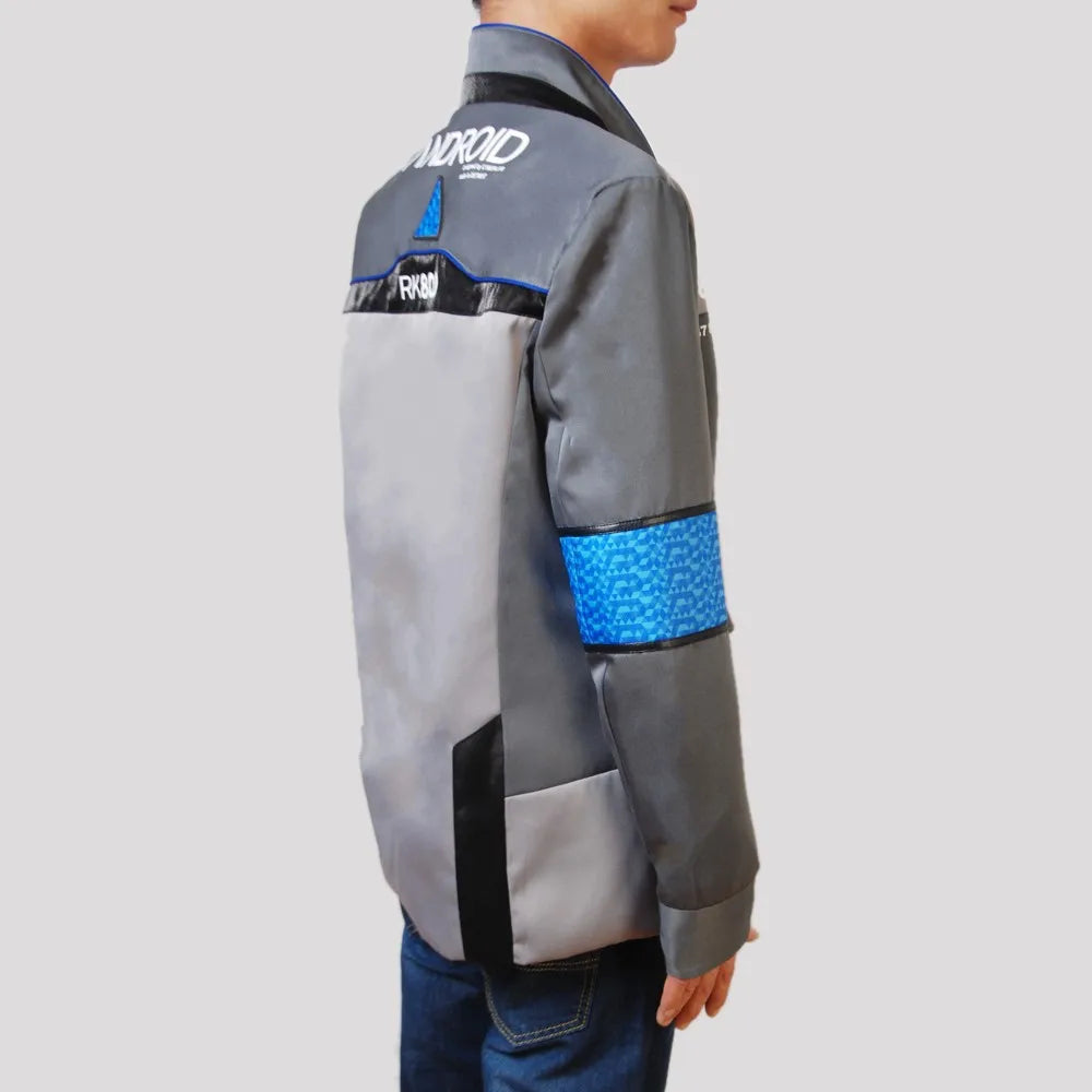 Unisex Adult Detroit Become Human Connor Replica Cosplay Outfit Classic RK800 Long Coat Masquerade Fancy Dress