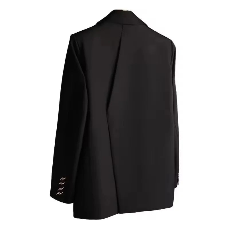 Blazer Femme Style Coréen – Veste Tailleur Élégante Col V Printemps Automne