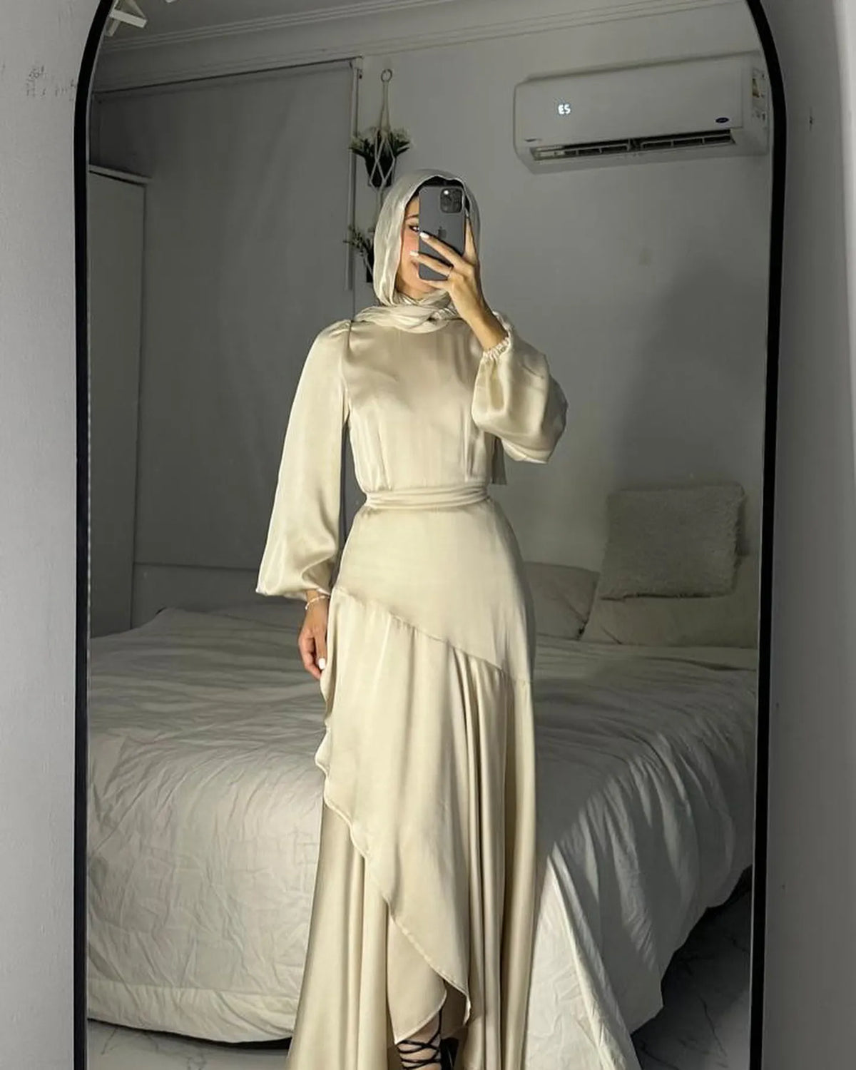 Robe longue femme type abaya – Coupe élégante