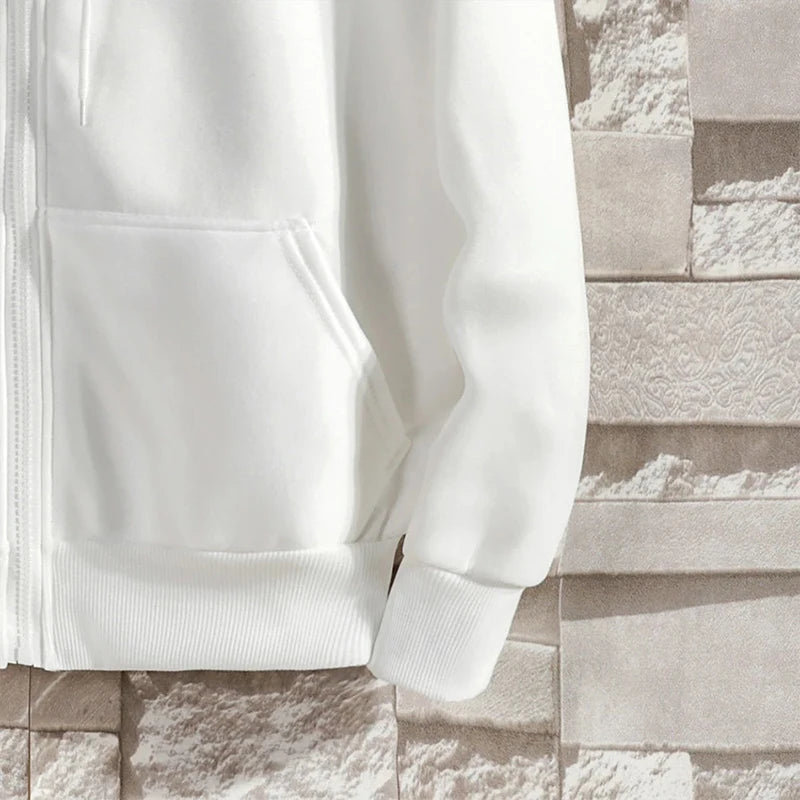 Hoodie homme zippé – Coton et polyester