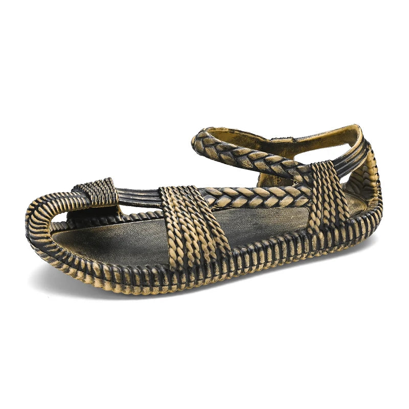 Sandales Homme Tressées – Tongs Plage Légères Été Semelle EVA