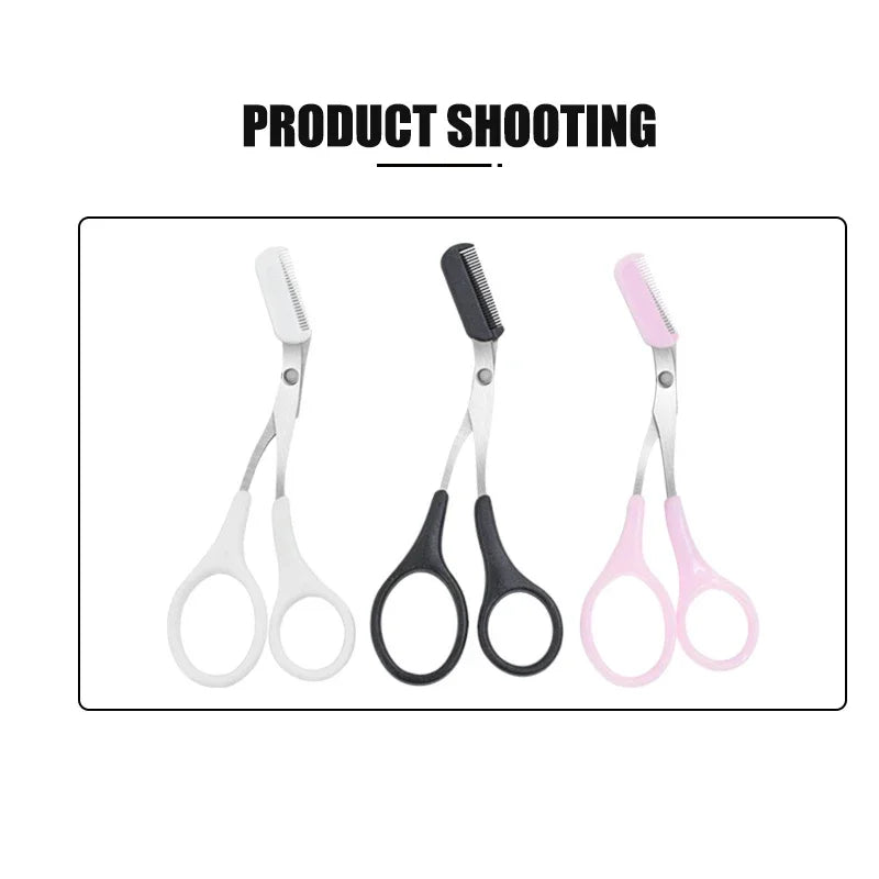 Eyebrow Trimmer Scissor Beauty Products for Women Eyebrow Scissors with Comb Beauty Scissors  Stainless Steel Makeup Accessories
