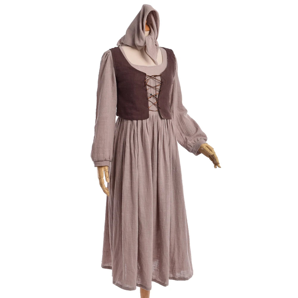 Robe Victorienne Vintage Manches Longues