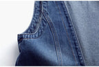 Gilet en jean femme – Col V et fermeture boutonnée
