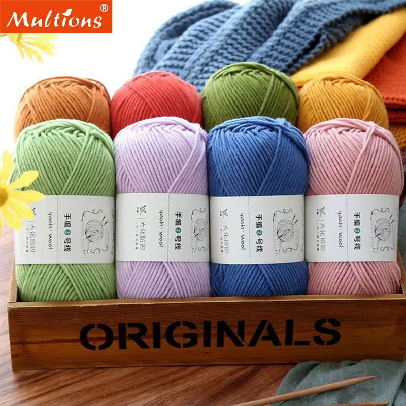 Pelote de laine soie et coton — Tricot, Crochet, Écharpe, Pull (100g)