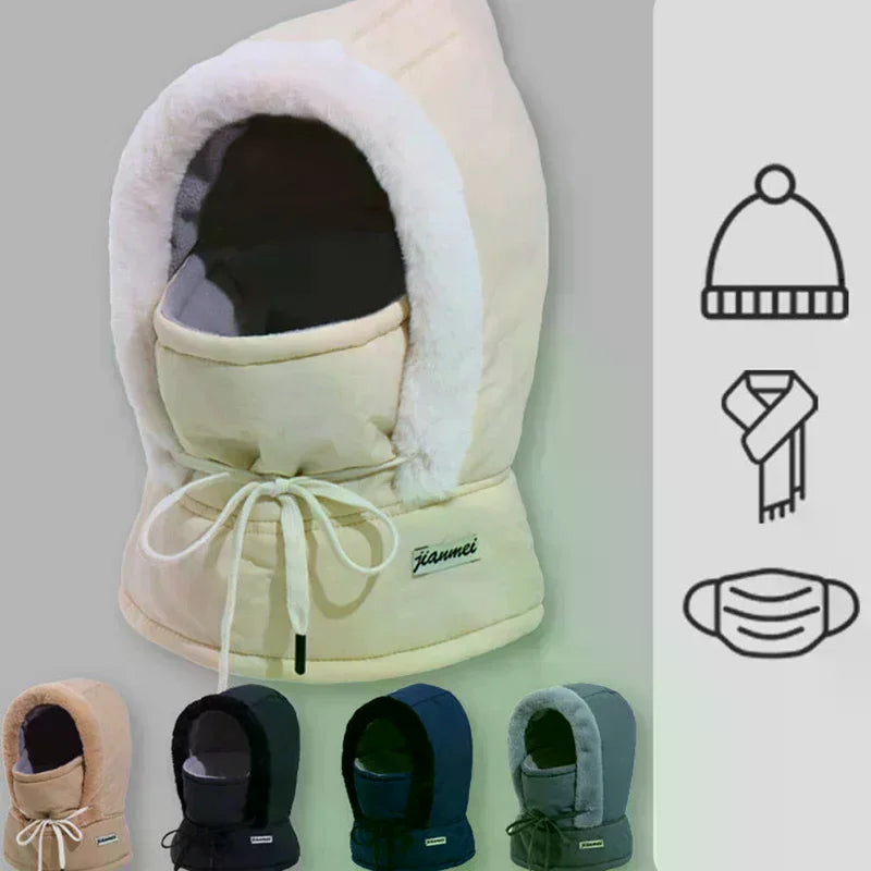 Cold Weather Thermal Balaclava Scarf Winter Windproof Hood Hat Plush